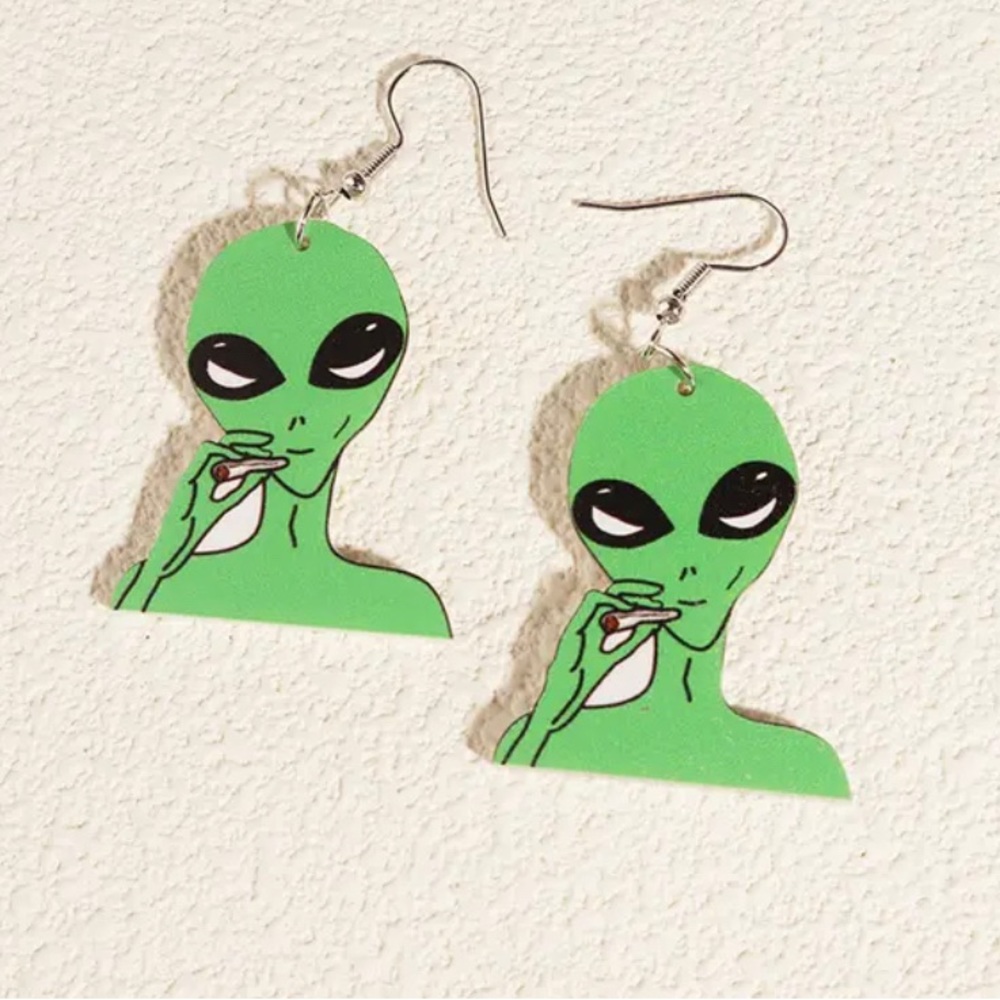 👽 💨 Aliens Smoking Joints Martian Weed Cannabis Smoke 420 👽